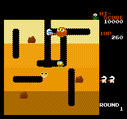 Dig Dug (Japan) In game screenshot